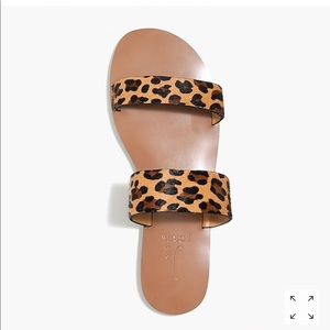 J crew factory calf hair slides